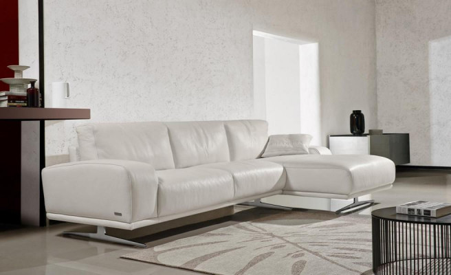 Sectional sofa L-shape luxury living room furniture sofa design white Italian furniture new