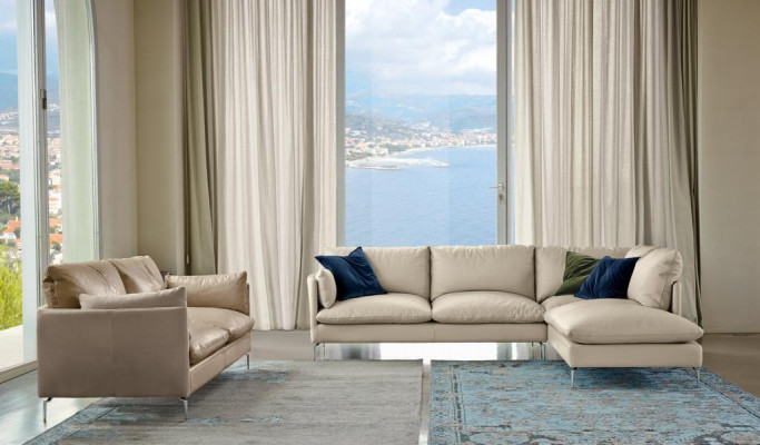 Corner sofa L-shape leather luxury design sofa upholstery couch couches furniture new
