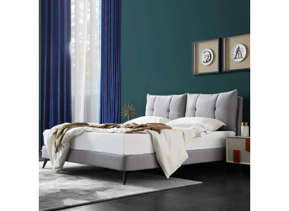 Double hotel bed beds beige 180x200 bedroom leather upholstery design.