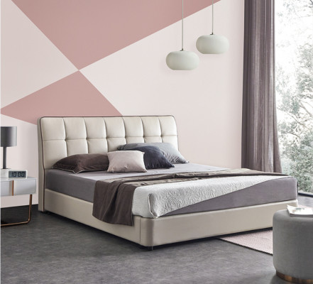 Designer beds double bed matrimonial bed 180x200cm leather bed light upholstered bed