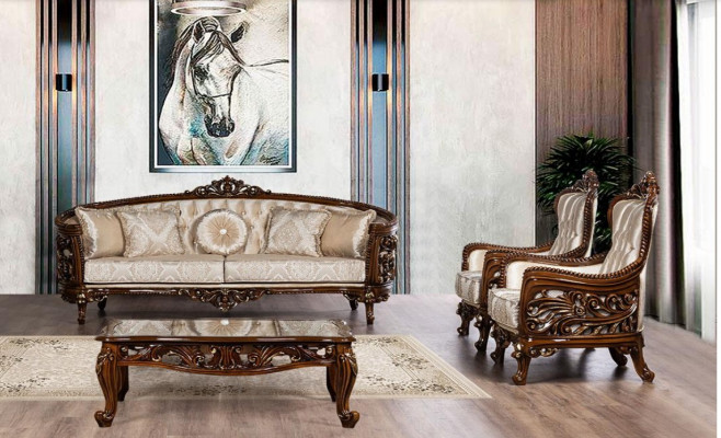 Upholstery Set Sofa Set 3+1+1 Seat Sofa Armchair Sofas Fabric Living Room 3-piece