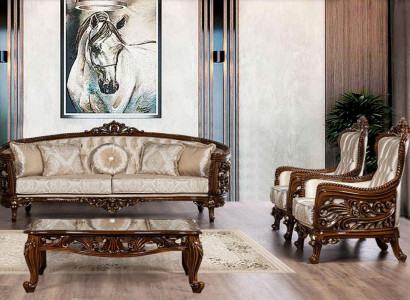 Upholstery Set Sofa Set 3+1+1 Seat Sofa Armchair Sofas Fabric Living Room 3-piece