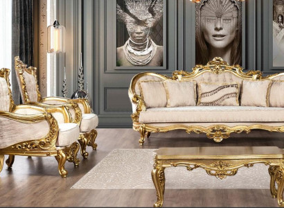 Couch Set Sofa Set 3+1+1 Seater Armchair Sofa Set Fabric Sofa Baroque New