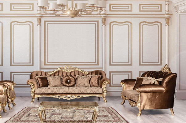 Sofa set 3+3 seater luxury suite sofa sofas set baroque living room