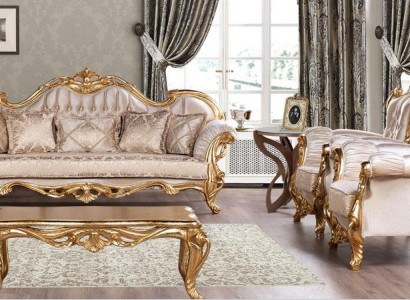 Sofa set 3+1+1 seater sofa armchair sofas seating set group fabric baroque