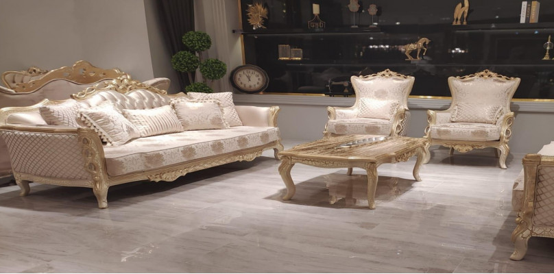 Sofa Armchair Sofas Sofa Set 3+1+1 Seat Set Luxury Baroque Living Room New