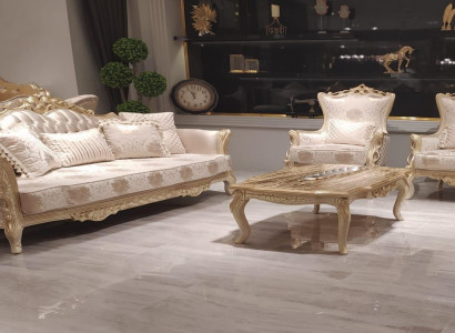 Sofa Armchair Sofas Sofa Set 3+1+1 Seat Set Luxury Baroque Living Room New
