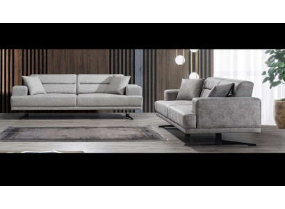 Sofa set 3+3 seater set sofa sofas leather upholstery design seat modern