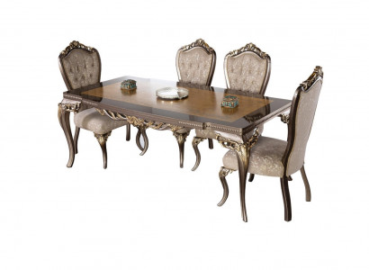 Dining room dining table chair set group ensemble table tables ensemble luxury 5-piece set.