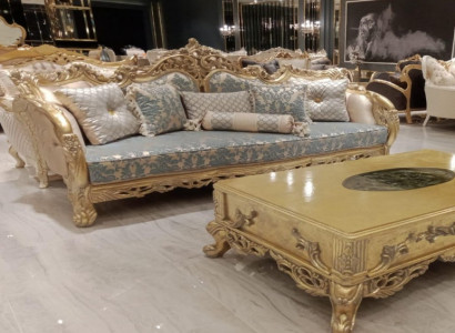Three-seater sofa, 3-seater sofas, fabric, baroque, rococo style, furniture, classic.