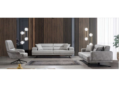 Sofa set 3+1+1 seater set sofa armchair sofas leather upholstery design seat