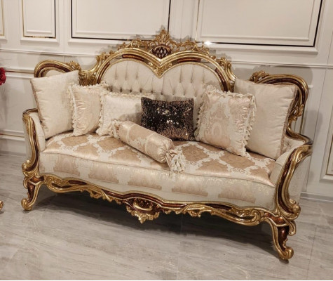 Sofa 3-seater, three-seater sofa, sofas, classic furniture, seat fabric style baroque