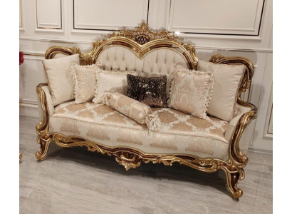 Sofa 3-seater, three-seater sofa, sofas, classic furniture, seat fabric style baroque