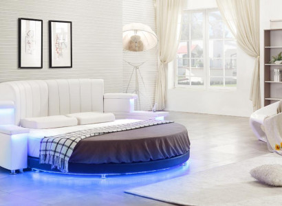 Round Bed Furniture Modern Luxury Beds Bed Frame 200x200 Round