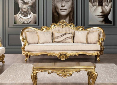Sofa 3-seater fabric three-seater sofas luxury living room baroque style couch baroque new