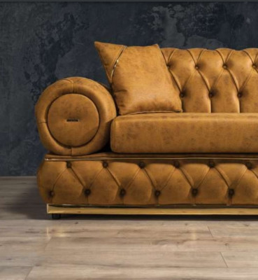 Sofa set 3+1 seater set sofa sofas leather armchair luxury chesterfield