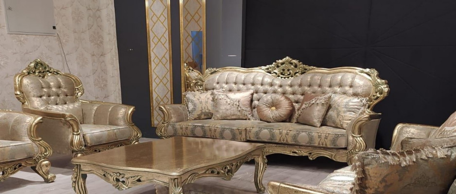 Classic three-seater sofa 3-seater sofas fabric style baroque living room seat new