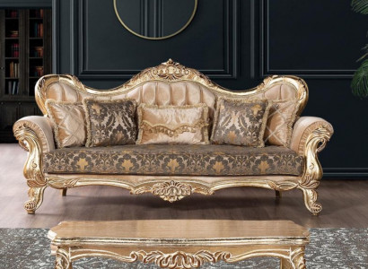 Sofa 3-seater sofas, seating classic couch, luxury textile, living room three-seater, new