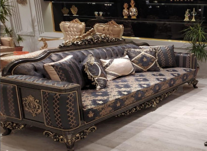 3-seater sofa furniture fabric three-seater sofas luxury living room baroque style new 3-seater
