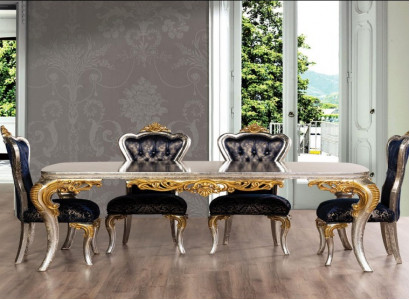 Set of 4x chairs dining chair chair backrest luxury dining dining style baroque 4-piece.