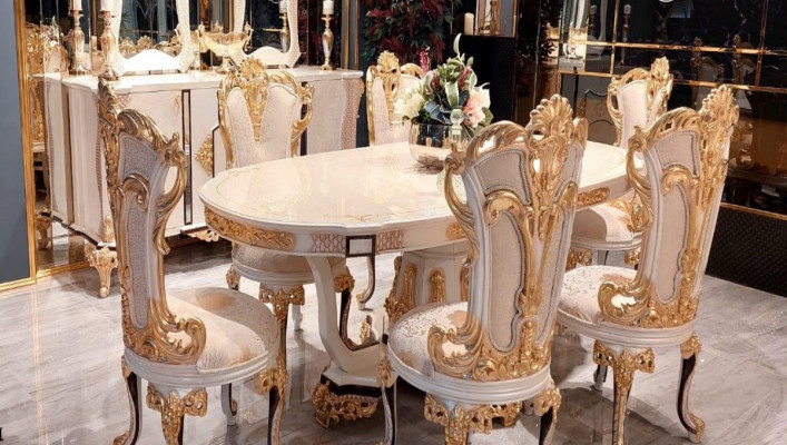 Luxury dining table dining table dining room wood tables baroque dining furniture new