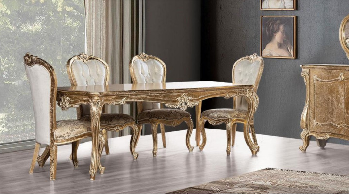 Table dining table dining room wood tables baroque dining luxury furniture new