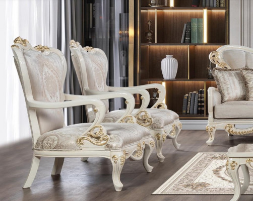 Wingback chair armchair design upholstery baroque sofa couch fabric seat living room style