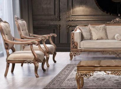 Armchair Wingback Chair Sofa Luxury Living Room Baroque Relax Upholstery Design Seating New