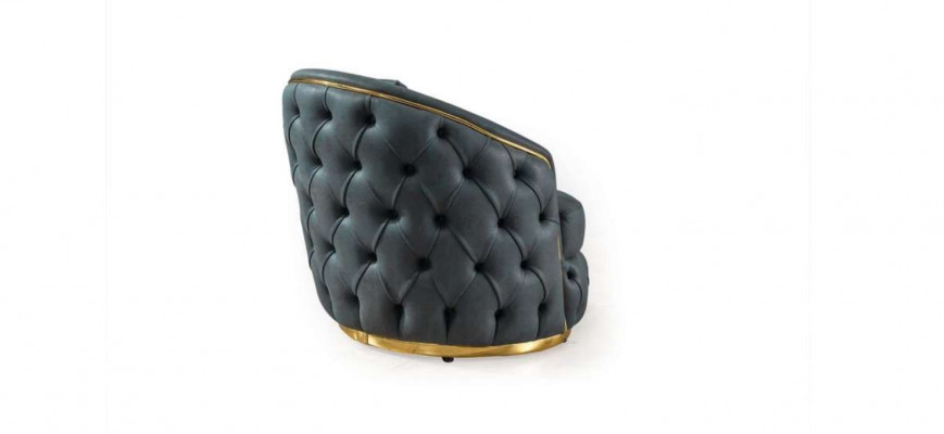 Chesterfield armchair seat baroque rococo design modern living room upholstered throne