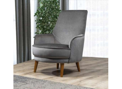Armchair seat modern design living room upholstery single-seater relax gray style luxury