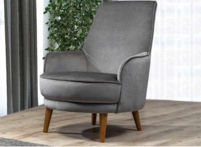 Armchair seat modern design living room upholstery single-seater relax gray style luxury