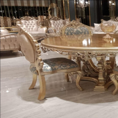 Dining room chair chair chairs wood luxury dining room dining fabric style baroque armrest