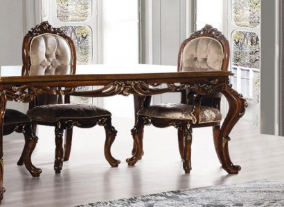 Dining room chair furniture wood luxury dining room dining fabric style baroque chairs