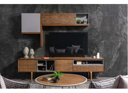 Modern wood TV stand luxury RTV living room sideboard console.