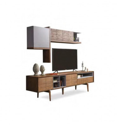 Modern wood TV stand luxury RTV living room sideboard console.