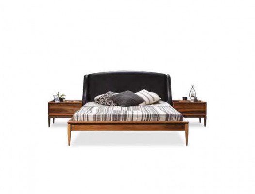 Luxury Wood Set Bedroom Furniture Modern Bed 2x Nightstands Dresser