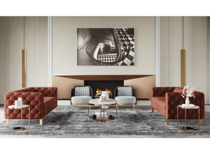 Sofa set seating cushions 4-piece. Living room set couches luxury