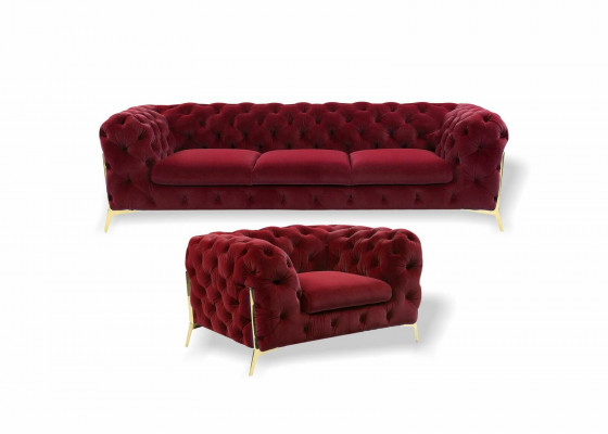 Italian furniture sofa set 3+1 seater design sofa upholstered couches Chesterfield