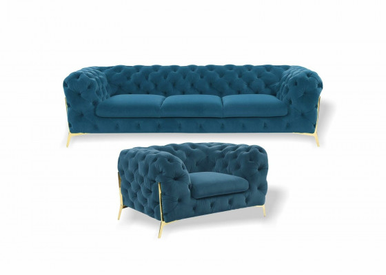 Italian furniture sofa set 3+1 seater design sofa upholstered couches Chesterfield