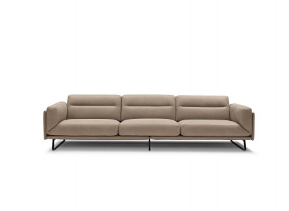 Sofa 4 Seater Leather Sofas Luxury Design Couch Beige Luxury Upholstery Four-Seater XXL
