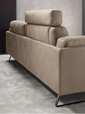 Sofa 4 Seater Leather Sofas Luxury Design Couch Beige Luxury Upholstery Four-Seater XXL