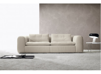 Sofa 3 Seater Furniture Leather White Three-Seater Sofas Luxury Living Room