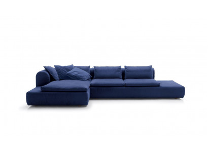 L-shaped sectional furniture blue sofas textile couch upholstery couches sofa