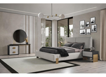 Bedroom set bed 2x nightstands dressing table luxury new 5-piece