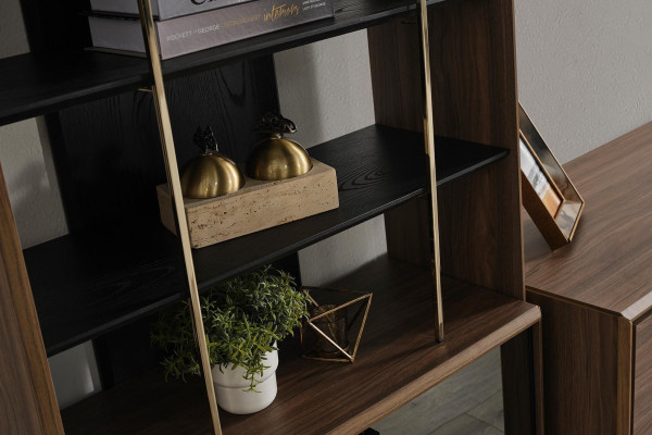 Living room wall unit TV stand display cabinet bookshelf wood furniture modern