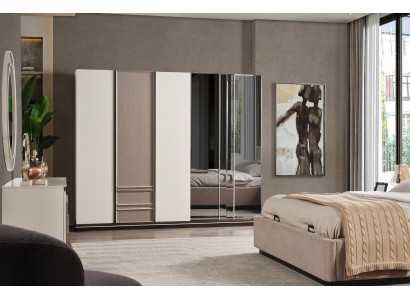 Bedroom set bed 2x nightstands wardrobe luxury new 4-piece