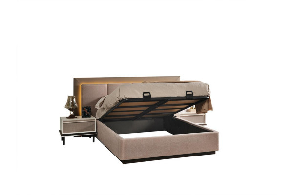 Bedroom set bed 2x nightstands wardrobe luxury new 4-piece