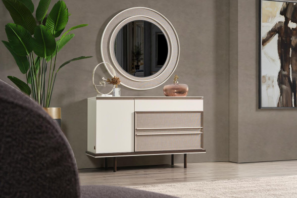 Bedroom set bed 2x nightstands dressing table luxury new 5-piece design