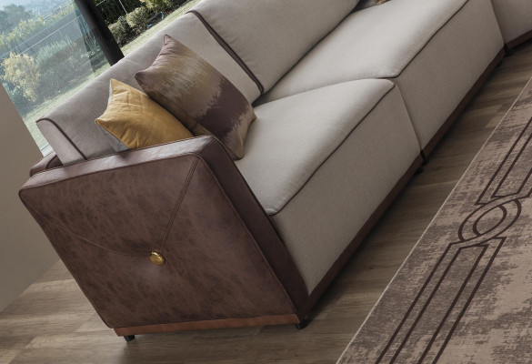 Luxury Corner Sofa, Sofas L-Shaped, Large Sofa Corner Living Room, Polyester, Modern Fabric, New