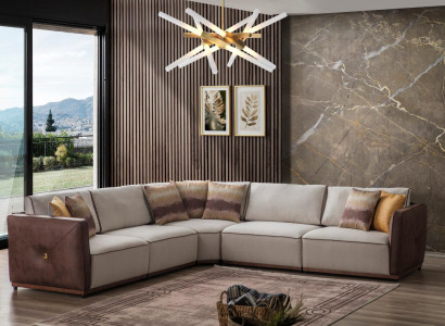 Luxury Corner Sofa, Sofas L-Shaped, Large Sofa Corner Living Room, Polyester, Modern Fabric, New